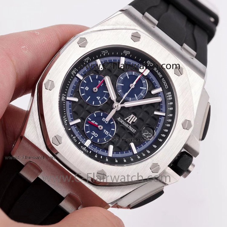 Replica Audemars Royal Oak Offshore 44mm Watch Black&Blue Dial